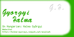 gyorgyi halma business card