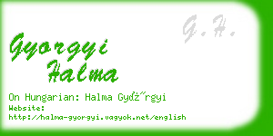 gyorgyi halma business card